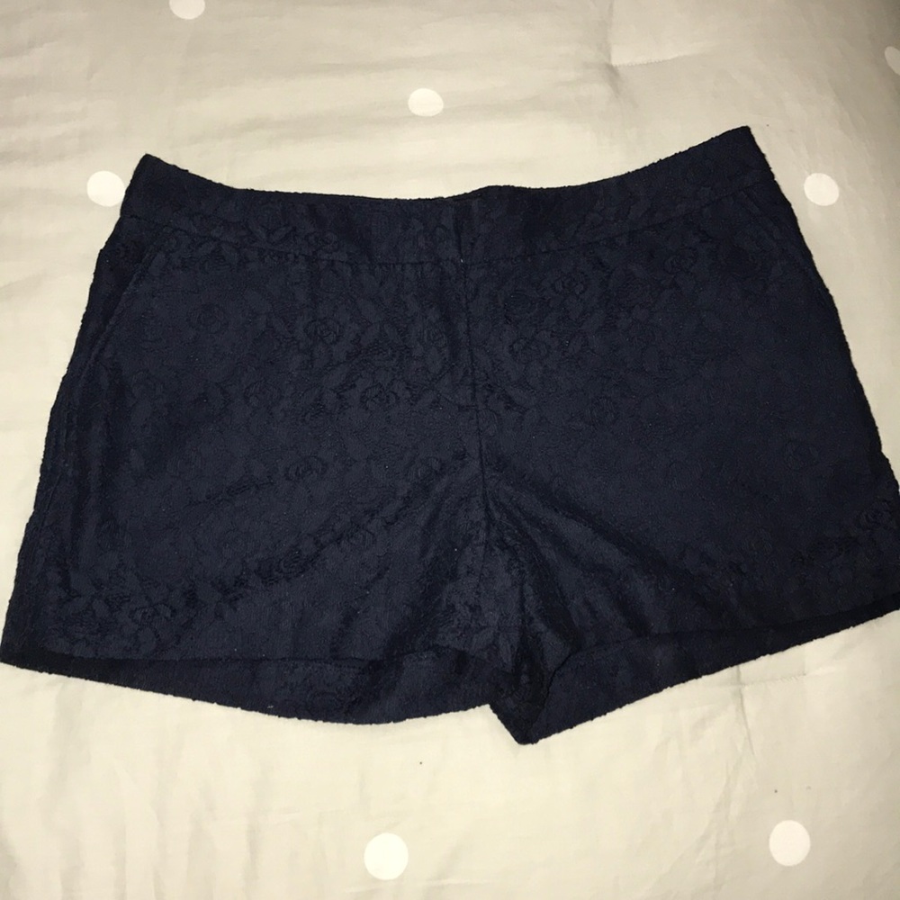 Cynthia rowley navy lace shorts